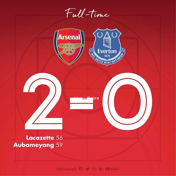 Arsenal 2-0 Everton