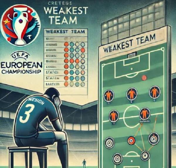 Tiêu chí đánh giá đội bóng yếu nhất EURO